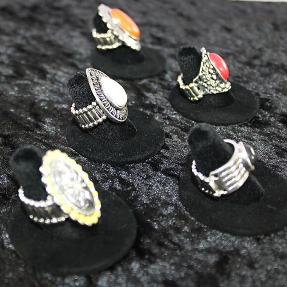 Paparazzi Women’s Statement Rings – Stretch Band – Lot of 5 – New - Picture 3 of 4